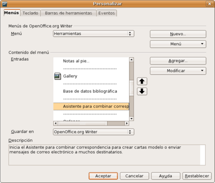 Personalizar herramientas